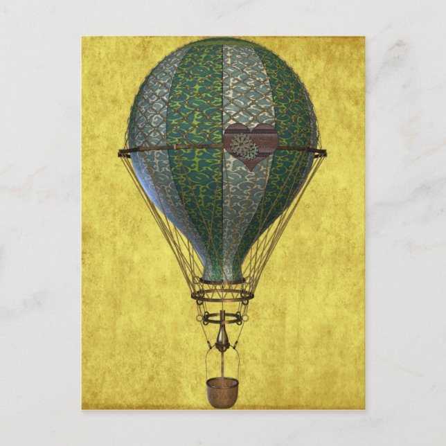 Postal Globo victoriano de Steampunk (Anverso)