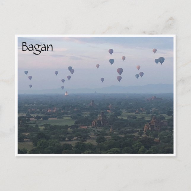 Postal globos aéreos de bagan (Anverso)