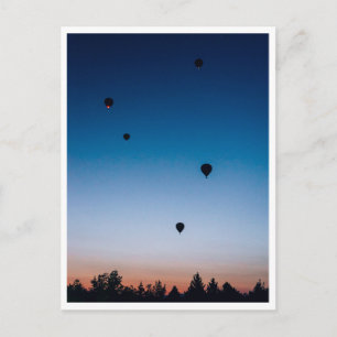 Postal Globos aerostáticos al amanecer Foto del desierto 