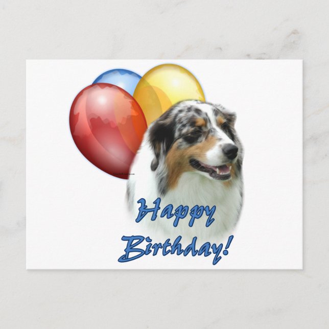 Postal Globos Aussie Happy Birthday (Anverso)