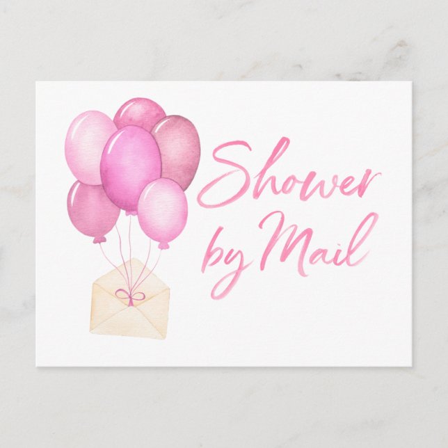 Postal Globos Baby Shower Por Correo Larga Distancia (Anverso)