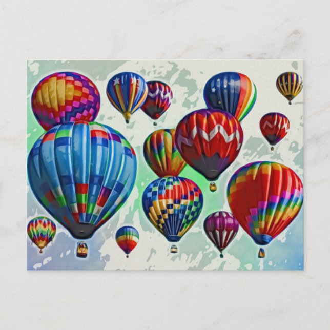Postal Globos de aire caliente (Anverso)