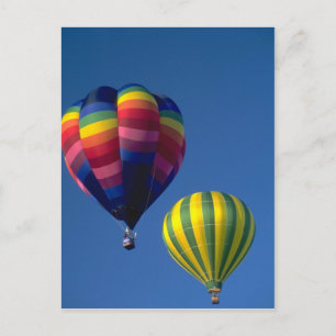 Postal Globos De Aire Caliente, Amarillo / Verde Y Múltip