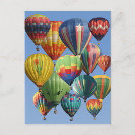 Postal Globos de aire caliente coloridos