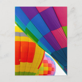 Postal Globos de aire caliente de colores brillantes