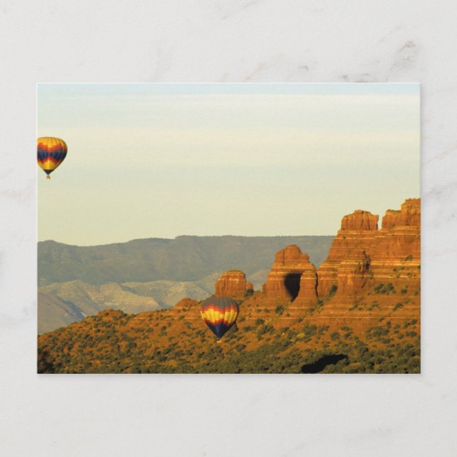 Postal Globos de aire caliente en Sedona, Arizona, EEUU. (Anverso)