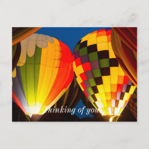 Postal Globos de aire caliente resplandeciente