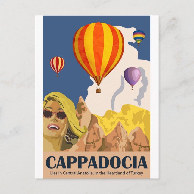Postal Globos de aire caliente sobre Cappadocia (Anverso)