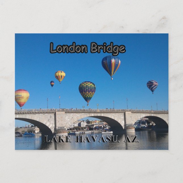 Postal Globos de aire caliente sobre el puente de Londres (Anverso)