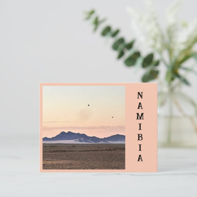 Postal Globos de aire caliente sobre Sossusvlei (Anverso de pie)