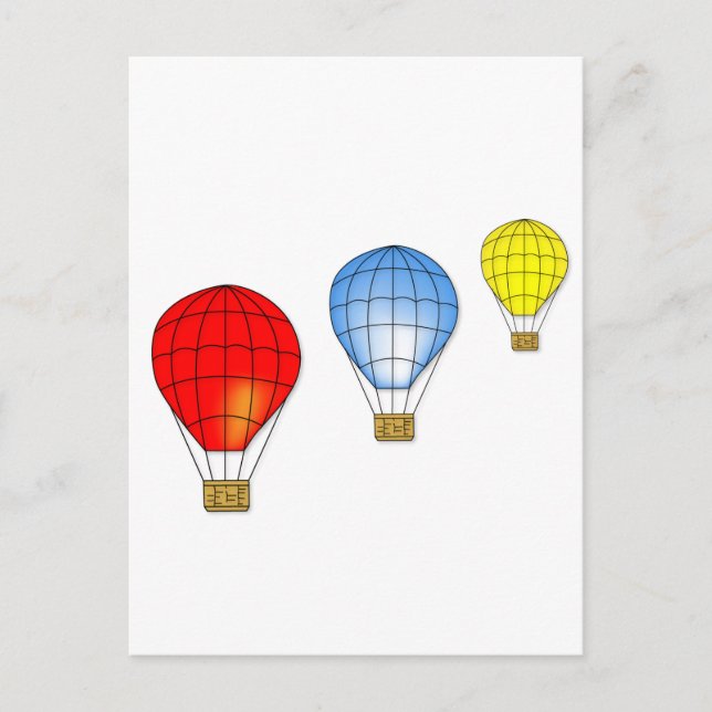 Postal Globos de aire coloridos (Anverso)