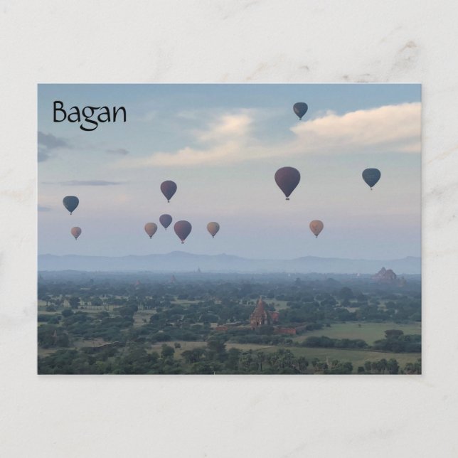 Postal globos de bagan sunrise (Anverso)
