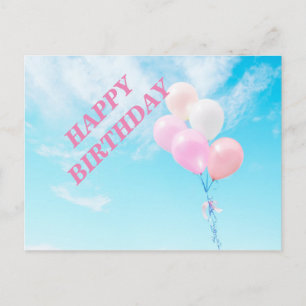 Postal Globos de colores voladores