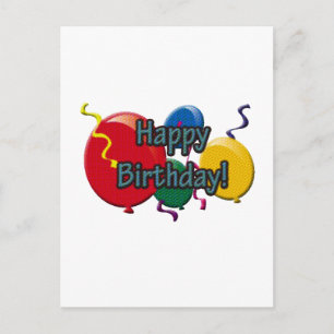 Postal Globos de cumpleaños