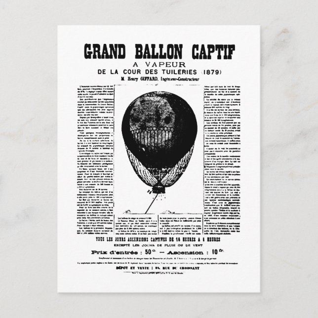 Postal Globos de época (Anverso)