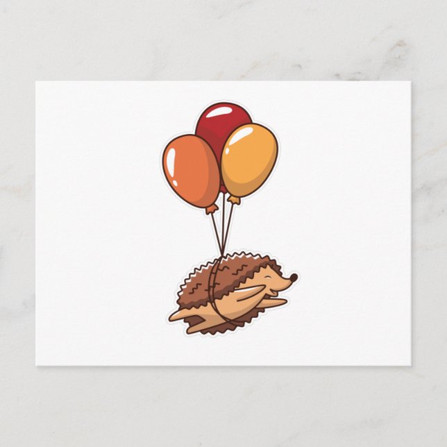 Postal globos de hedgehog (Anverso)