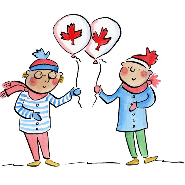 Postal Globos de hojas de arce (Subido por el creador)