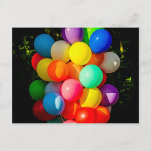 Postal Globos de juguete coloridos