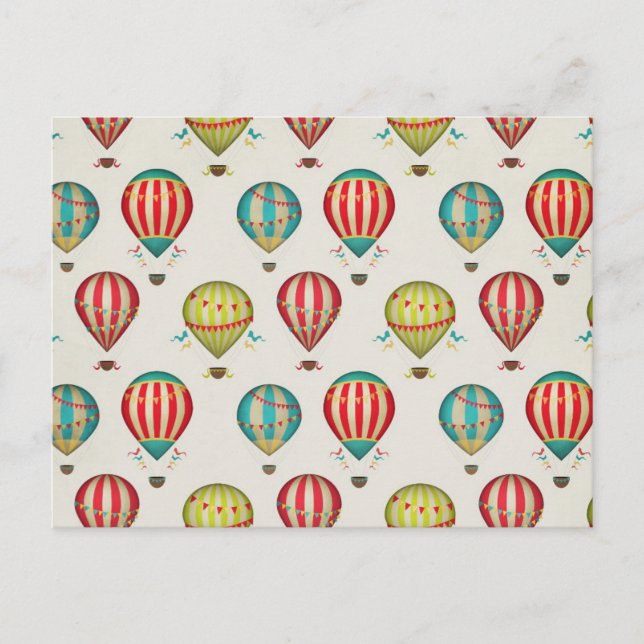 Postal Globos de pelo caliente retro (Anverso)