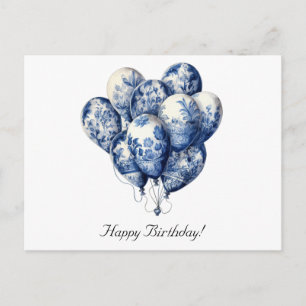 Postal Globos en Delft Blue personalizables