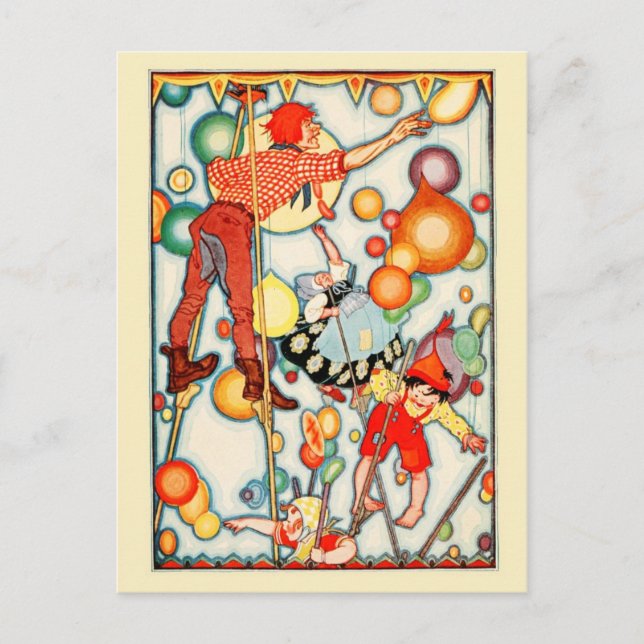 Postal Globos en el cielo (Anverso)