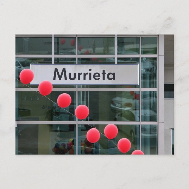 Postal Globos en Murrieta, CA, concesionarios de automóvi (Anverso)