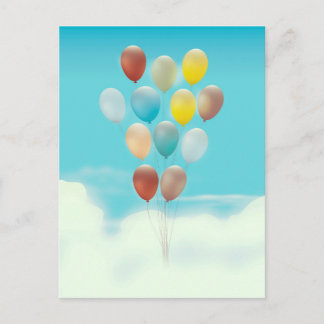 Postal Globos flotantes vintage