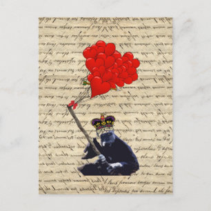 Postal Globos gorilas y cardíacos