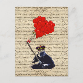 Postal Globos gorilas y cardíacos