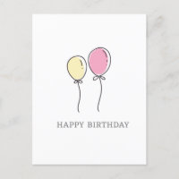 Globos Minimalistas simples Feliz cumpleaños