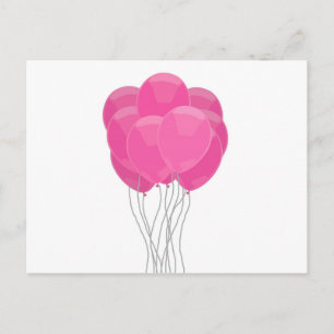 Postal Globos rosados