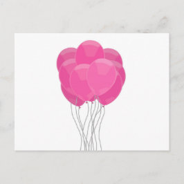 Postal Globos rosados