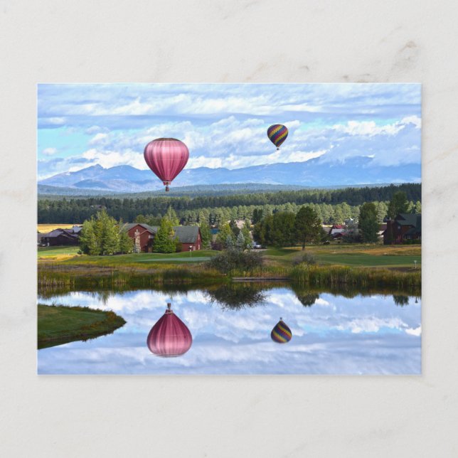Postal Globos sobre el campo de golf de Pagosa Springs, C (Anverso)