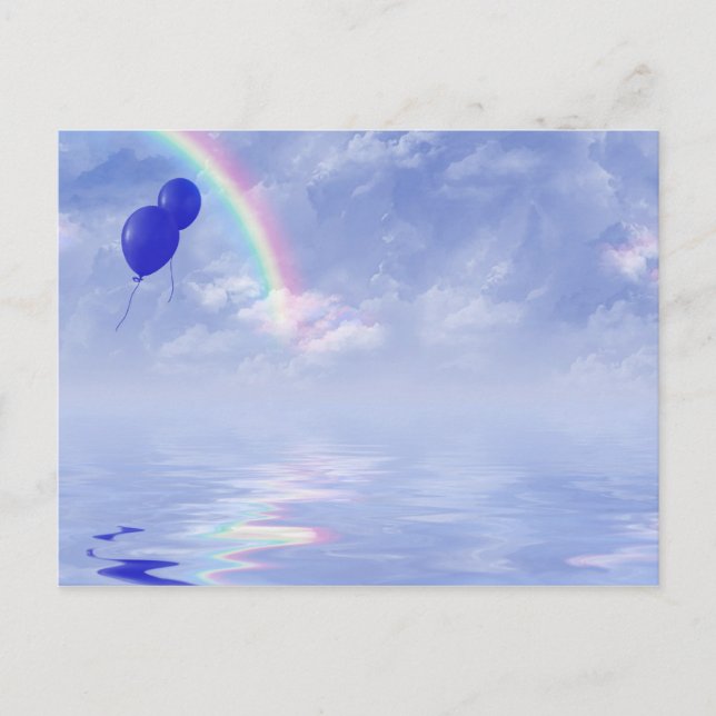 Postal Globos y arcoiris (Anverso)