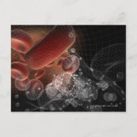 Glóbulos rojos de la sangre en el alambre