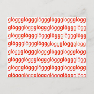 Postal Glogg Glogg Glogg Funny Sueco