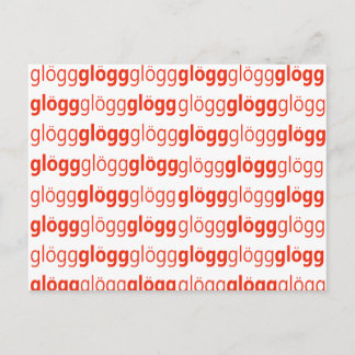 Postal Glogg Glogg Glogg Funny Sueco