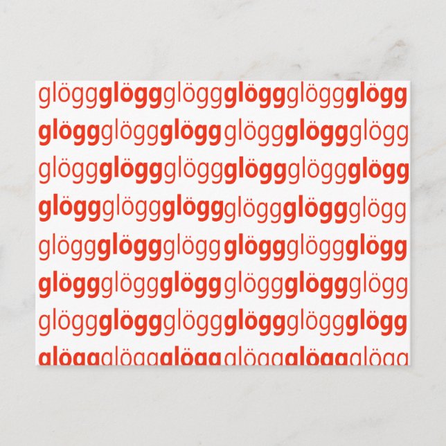 Postal Glogg Glogg Glogg Funny Sueco (Anverso)