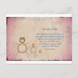 Postal Gloria al poema de Dios de Kathy Clark