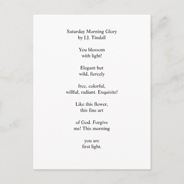 Postal Gloria de la Mañana del Sábado (Anverso)