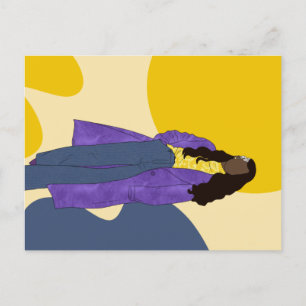 Postal Gloria Sunshine - Arte negro único hecho a mano