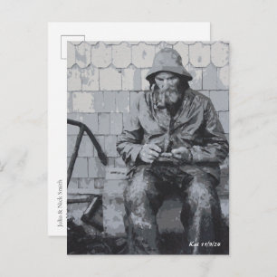 Postal Gloucester Fisherman mendigando sus nets