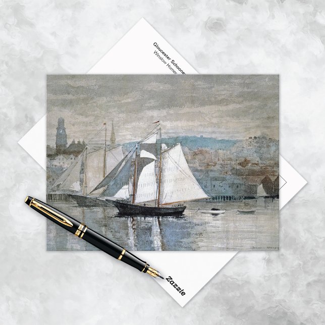 Postal Gloucester Schooners Sloop Winslow Homer (Subido por el creador)