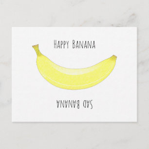 Postal Glückliche Banane - Traurige Banane