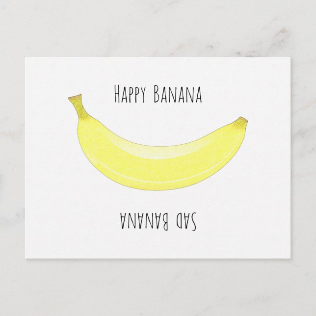 Postal Glückliche Banane - Traurige Banane (Anverso)