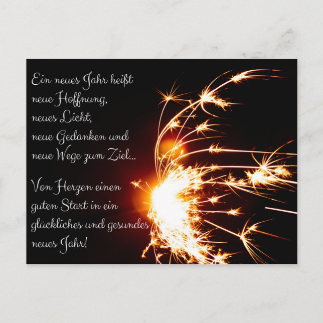 Postal ¡Glückliches und gesundes neues Jahr! (Anverso)