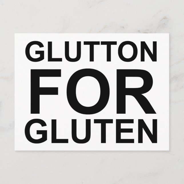 Postal Glutton For Gluten (Anverso)