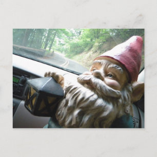Postal Gnome de viaje por carretera