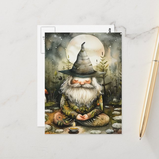 Postal Gnome in his Zen Garden (Anverso/Reverso In Situ)
