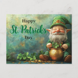 Postal Gnome Leprechaun y Pot of Gold St.